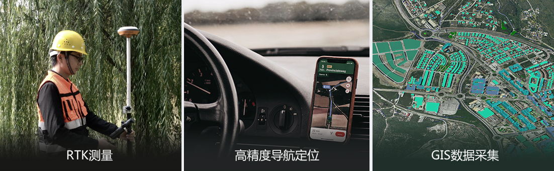 適用于RTK測(cè)量、高精度導(dǎo)航定位、GIS數(shù)據(jù)采集